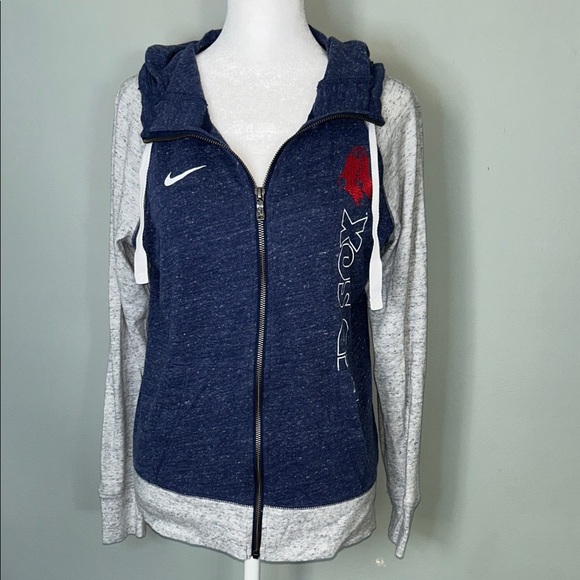 Nike Women's Navy and Light Gray Jacket Size Medium - Picture 1 of 13